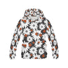 Ladybug Daisy Pattern Print Women Pullover Hoodie-grizzshop