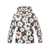Ladybug Daisy Pattern Print Women Pullover Hoodie-grizzshop