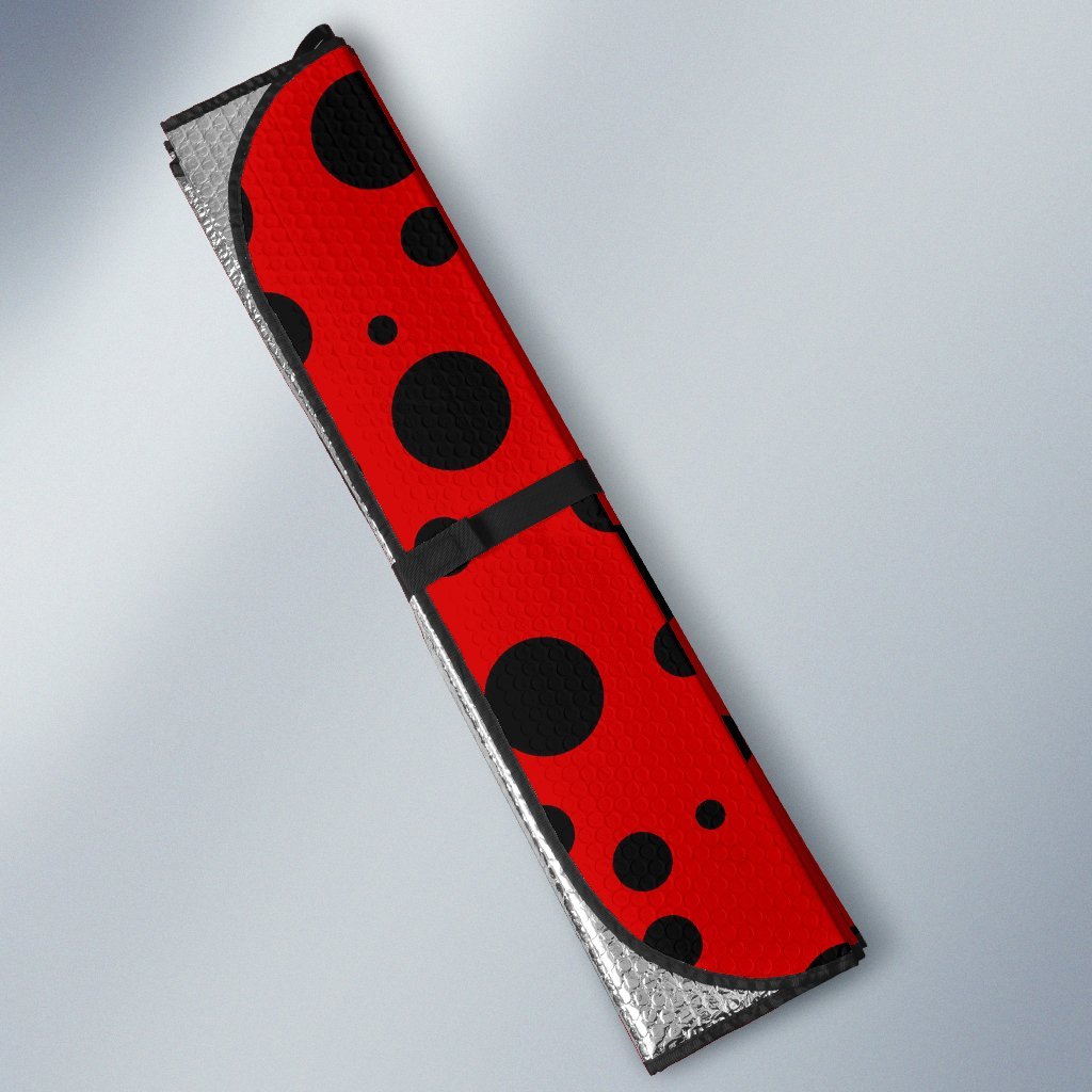 Ladybug Pattern Print Car Sun Shade-grizzshop