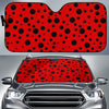 Ladybug Pattern Print Car Sun Shade-grizzshop