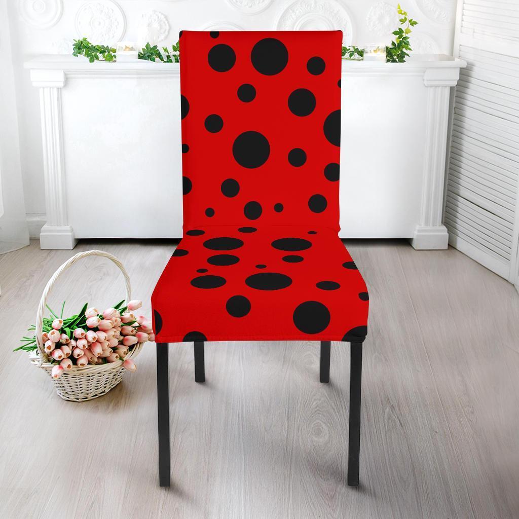 Ladybug Pattern Print Chair Cover-grizzshop