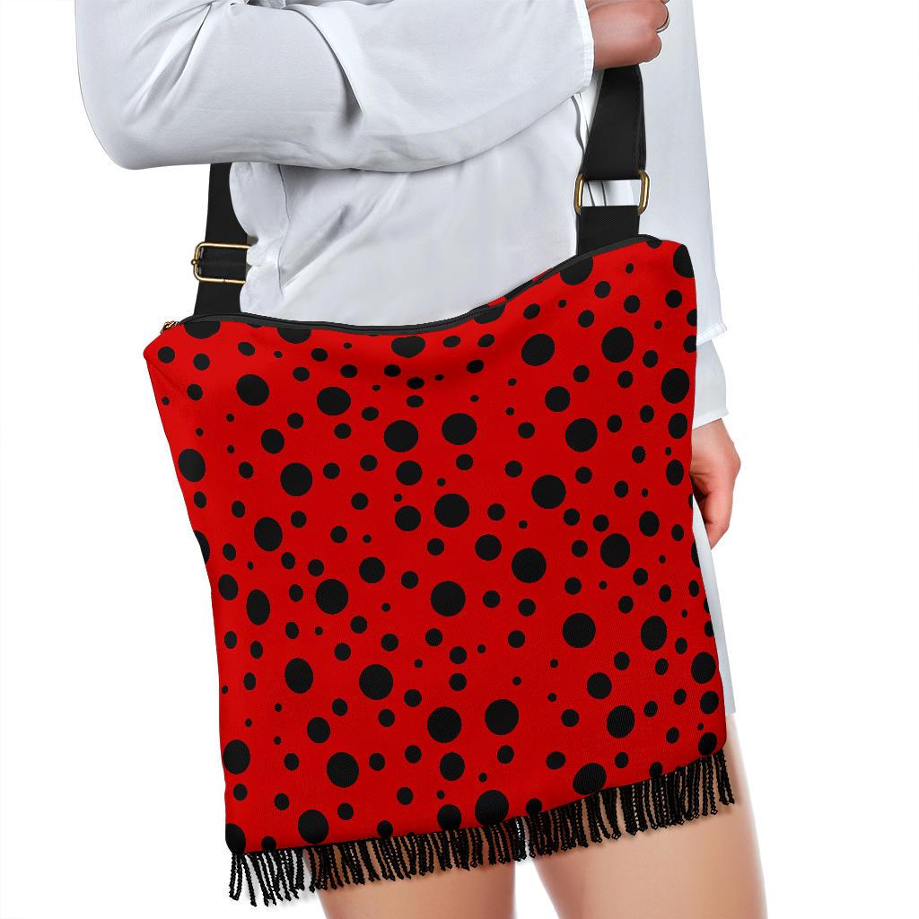 Ladybug Pattern Print Crossbody Bags-grizzshop