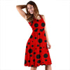 Ladybug Pattern Print Dress-grizzshop