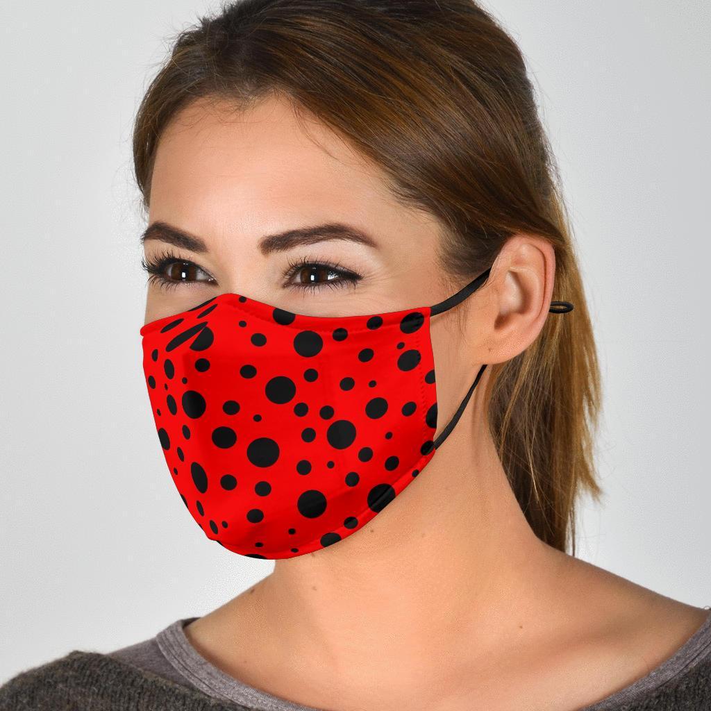 Ladybug Pattern Print Face Mask-grizzshop