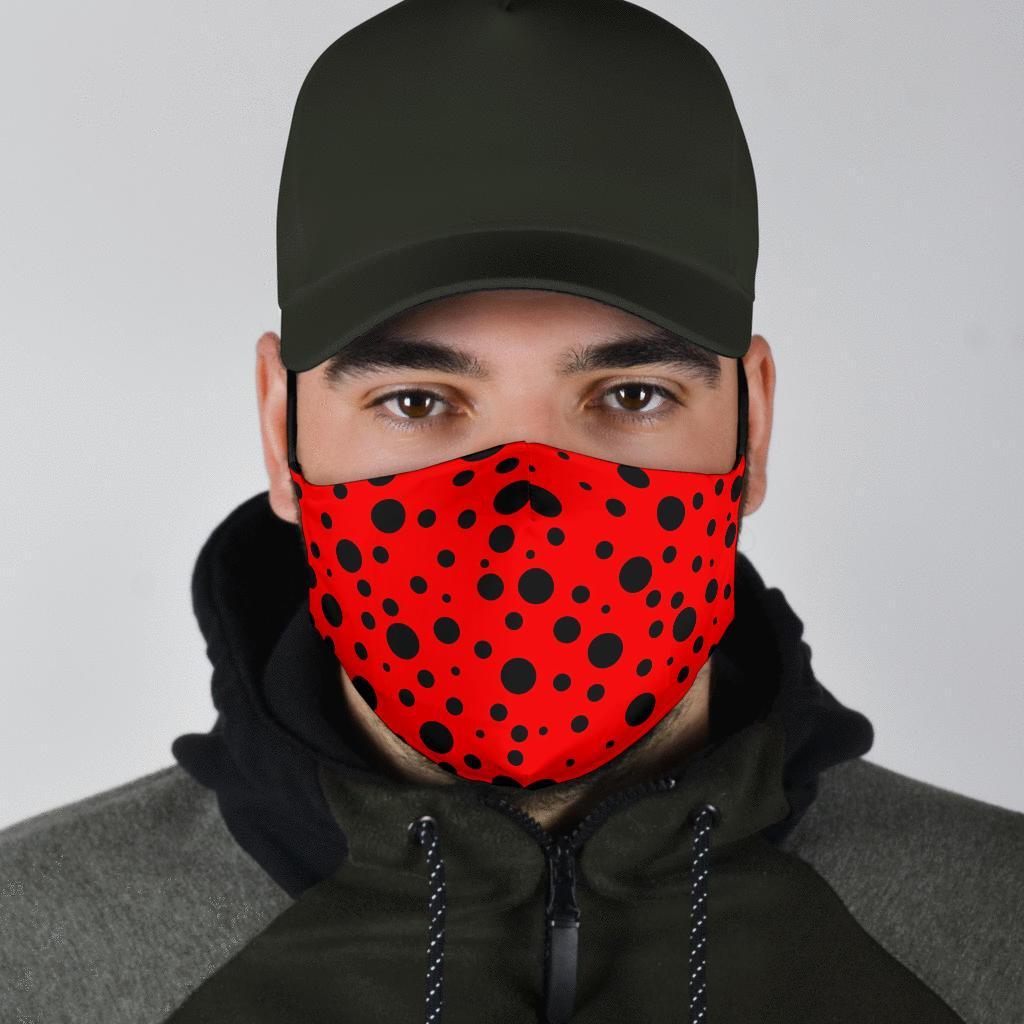 Ladybug Pattern Print Face Mask-grizzshop