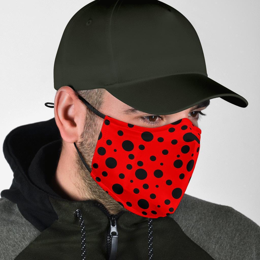 Ladybug Pattern Print Face Mask-grizzshop