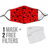 Ladybug Pattern Print Face Mask-grizzshop