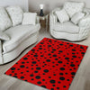 Ladybug Pattern Print Floor Mat-grizzshop