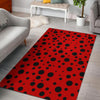 Ladybug Pattern Print Floor Mat-grizzshop