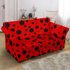 Ladybug Pattern Print Loveseat Cover-grizzshop