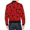 Ladybug Pattern Print Men's Bomber Jacket-grizzshop