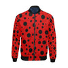 Ladybug Pattern Print Men's Bomber Jacket-grizzshop