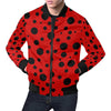 Ladybug Pattern Print Men's Bomber Jacket-grizzshop