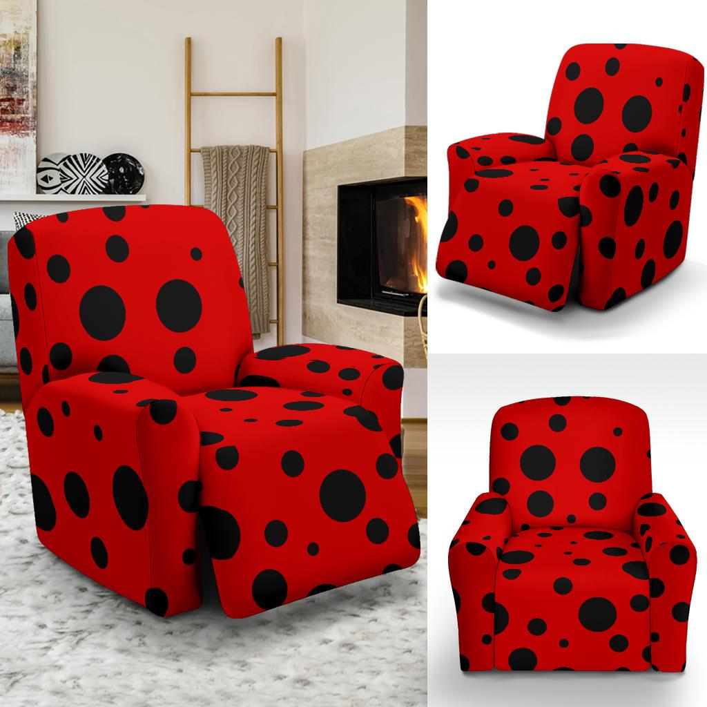 Ladybug Pattern Print Recliner Cover-grizzshop