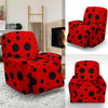 Ladybug Pattern Print Recliner Cover-grizzshop