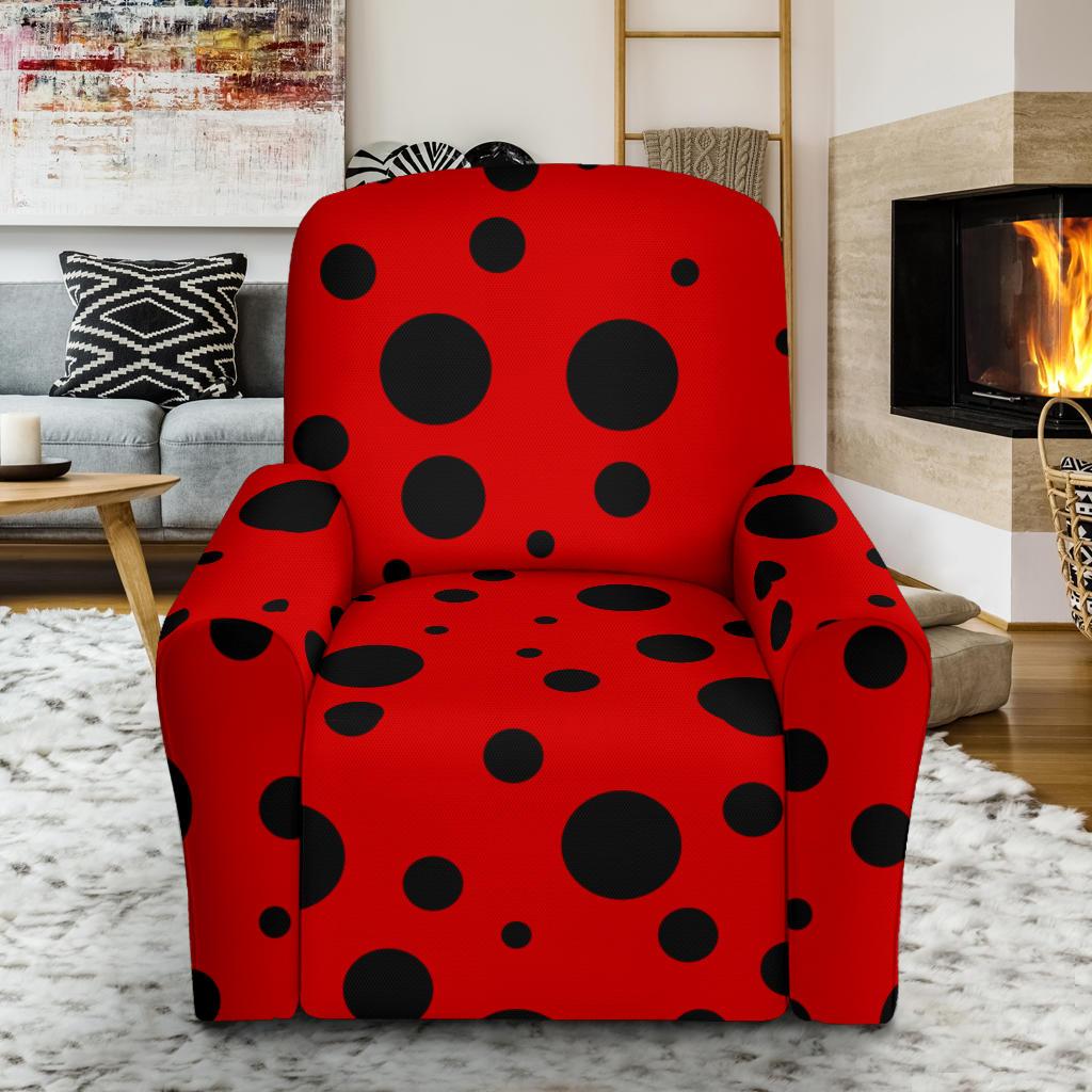 Ladybug Pattern Print Recliner Cover-grizzshop