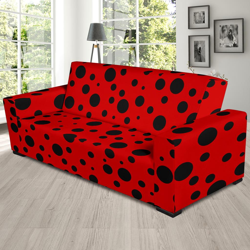 Ladybug Pattern Print Sofa Covers-grizzshop