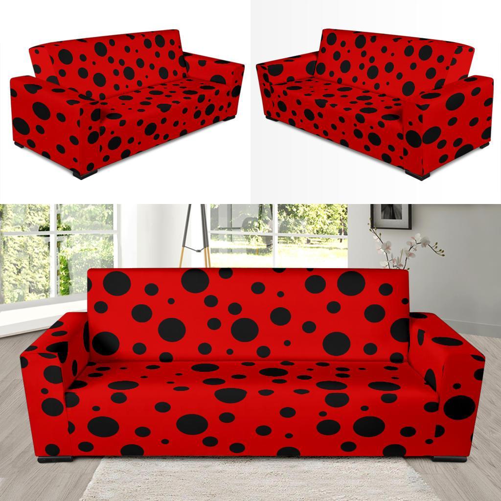 Ladybug Pattern Print Sofa Covers-grizzshop