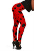 Ladybug Pattern Print Women Leggings-grizzshop