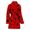 Ladybug Pattern Print Women Long Robe-grizzshop