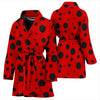 Ladybug Pattern Print Women Long Robe-grizzshop