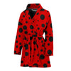 Ladybug Pattern Print Women Long Robe-grizzshop