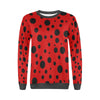 Ladybug Pattern Print Women's Sweatshirt-grizzshop