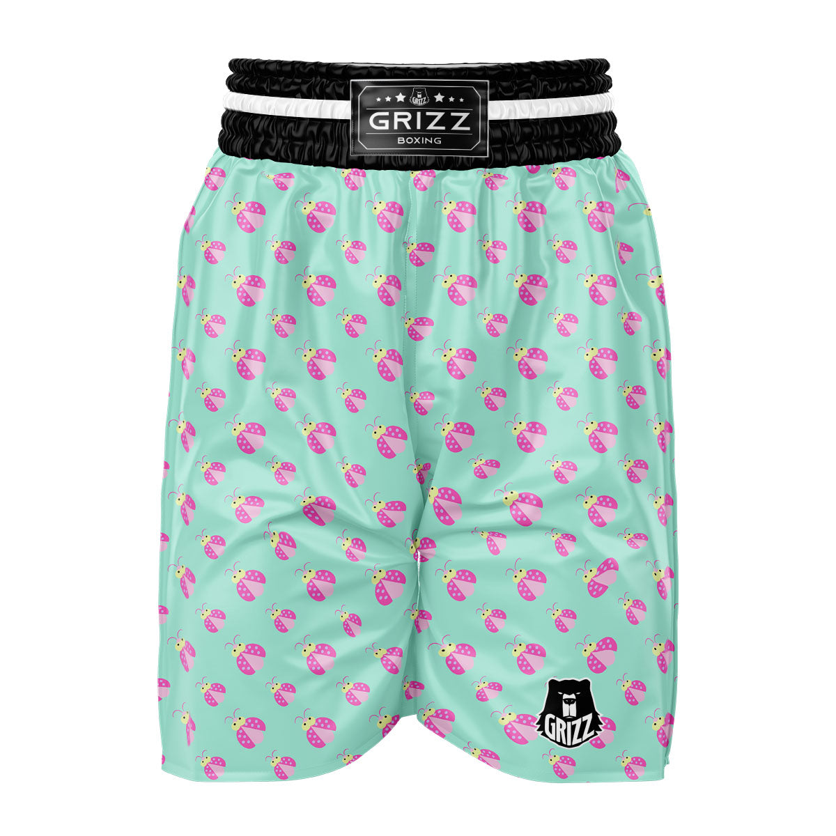 Ladybug Pink Print Pattern Boxing Shorts-grizzshop