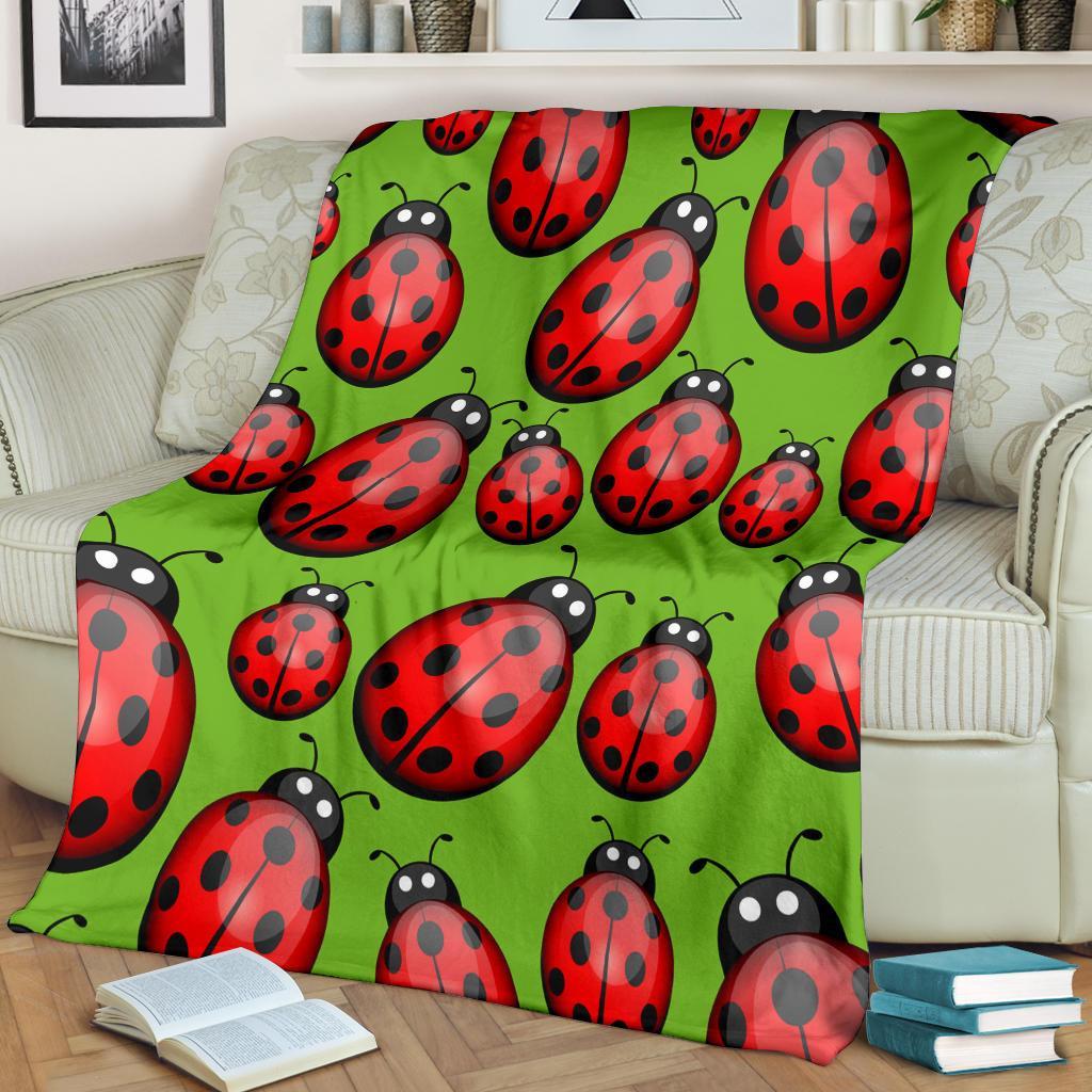 Ladybug Print Pattern Blanket-grizzshop