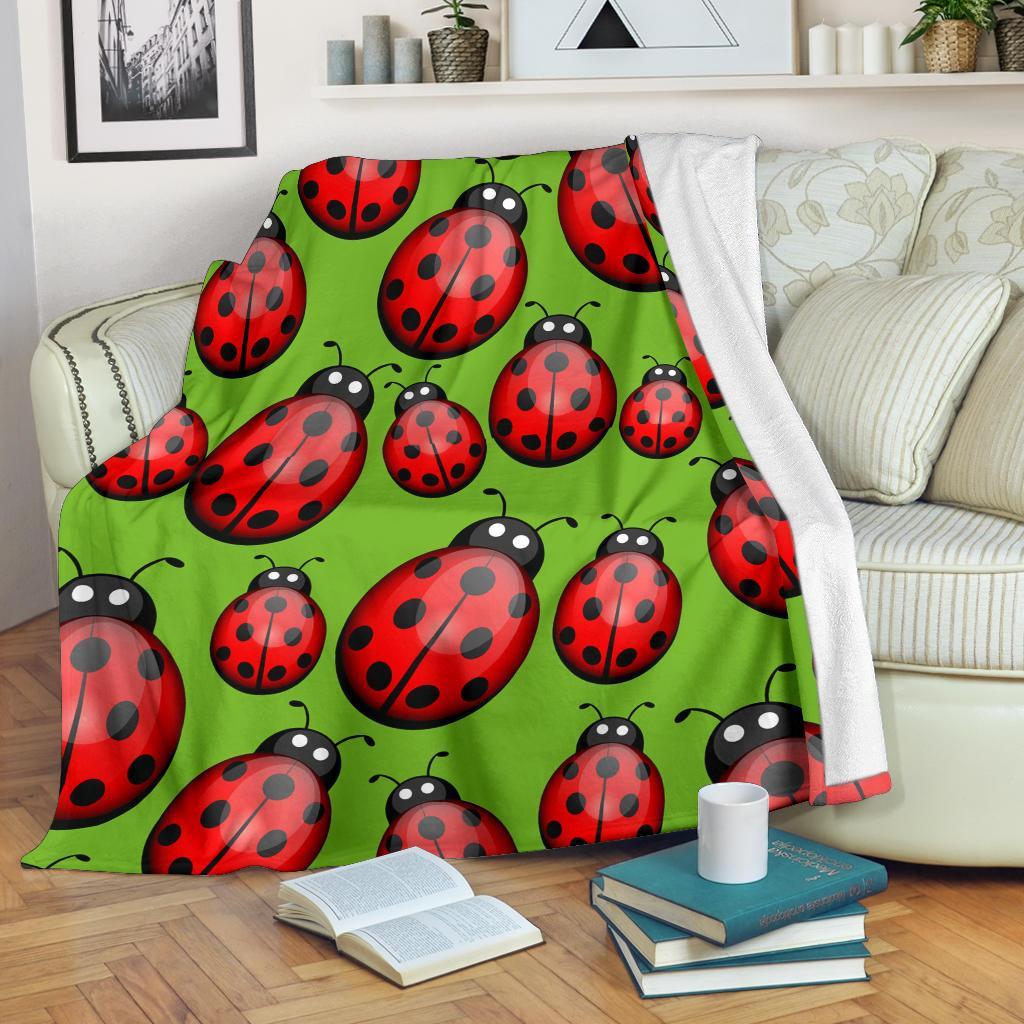 Ladybug Print Pattern Blanket-grizzshop