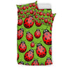 Ladybug Print Pattern Duvet Cover Bedding Set-grizzshop