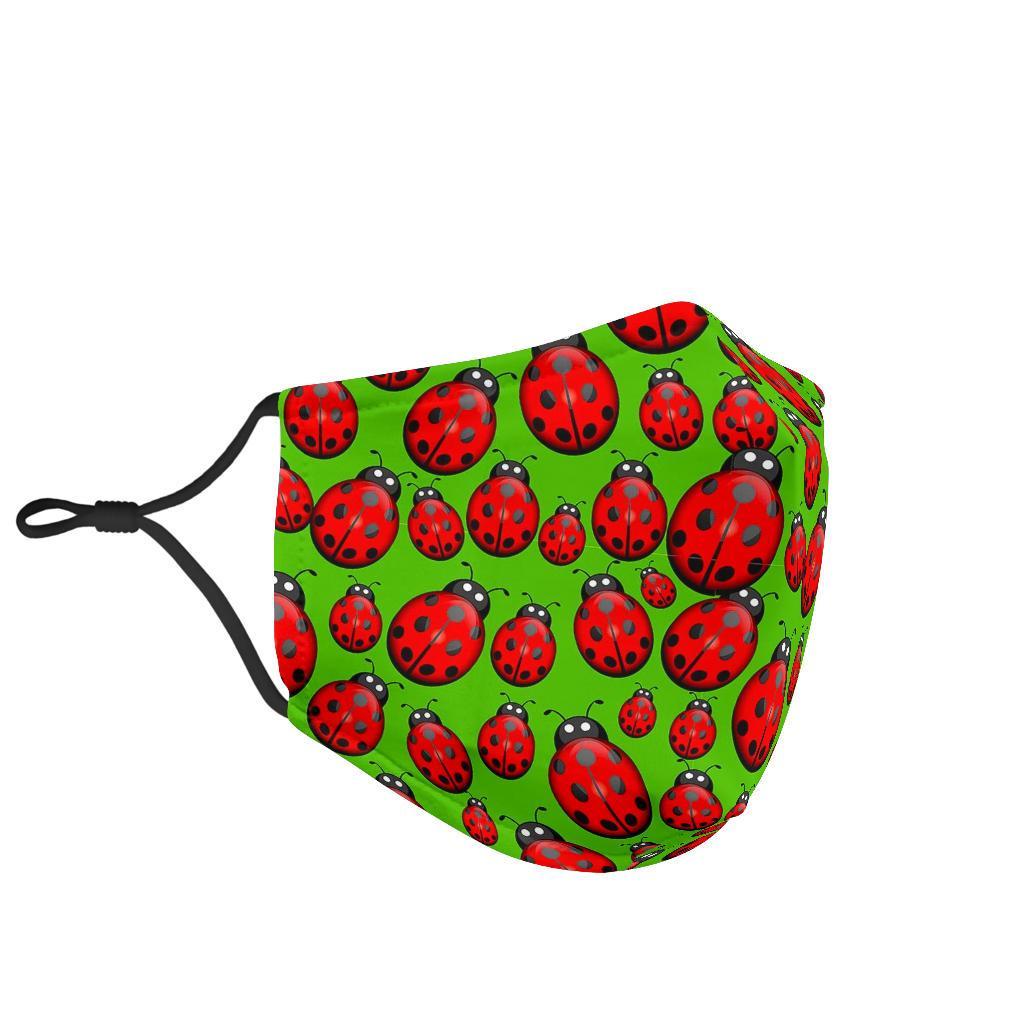 Ladybug Print Pattern Face Mask-grizzshop