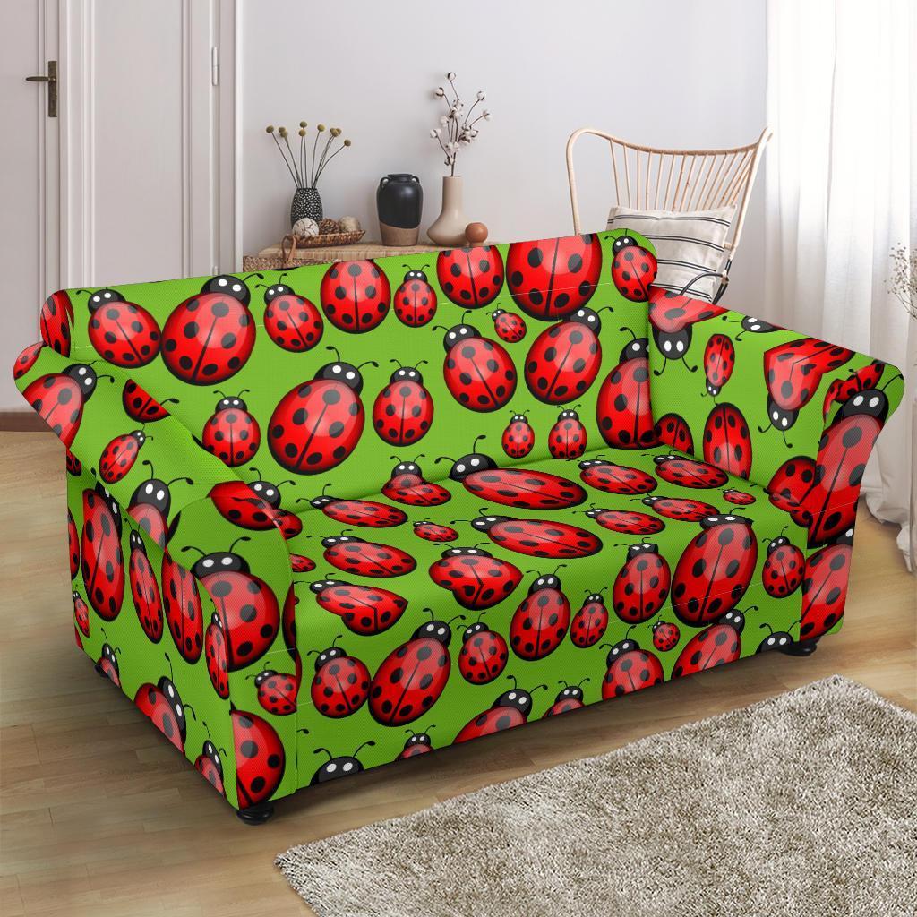 Ladybug Print Pattern Loveseat Cover-grizzshop