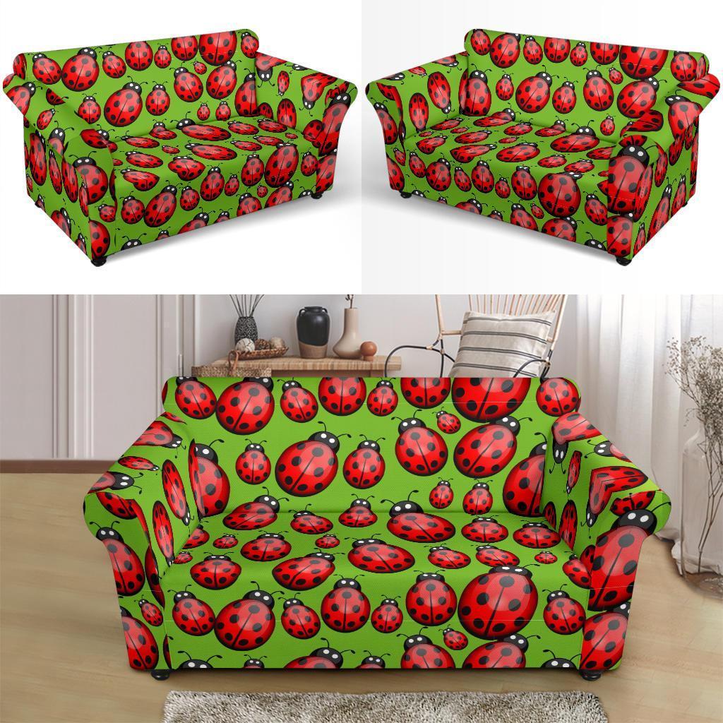 Ladybug Print Pattern Loveseat Cover-grizzshop