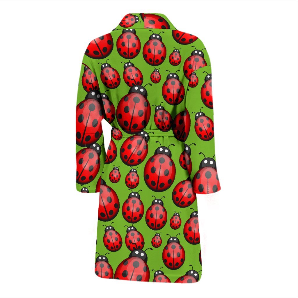 Ladybug Print Pattern Men Long Robe-grizzshop