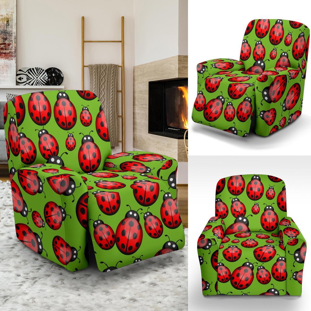 Ladybug Print Pattern Recliner Cover-grizzshop