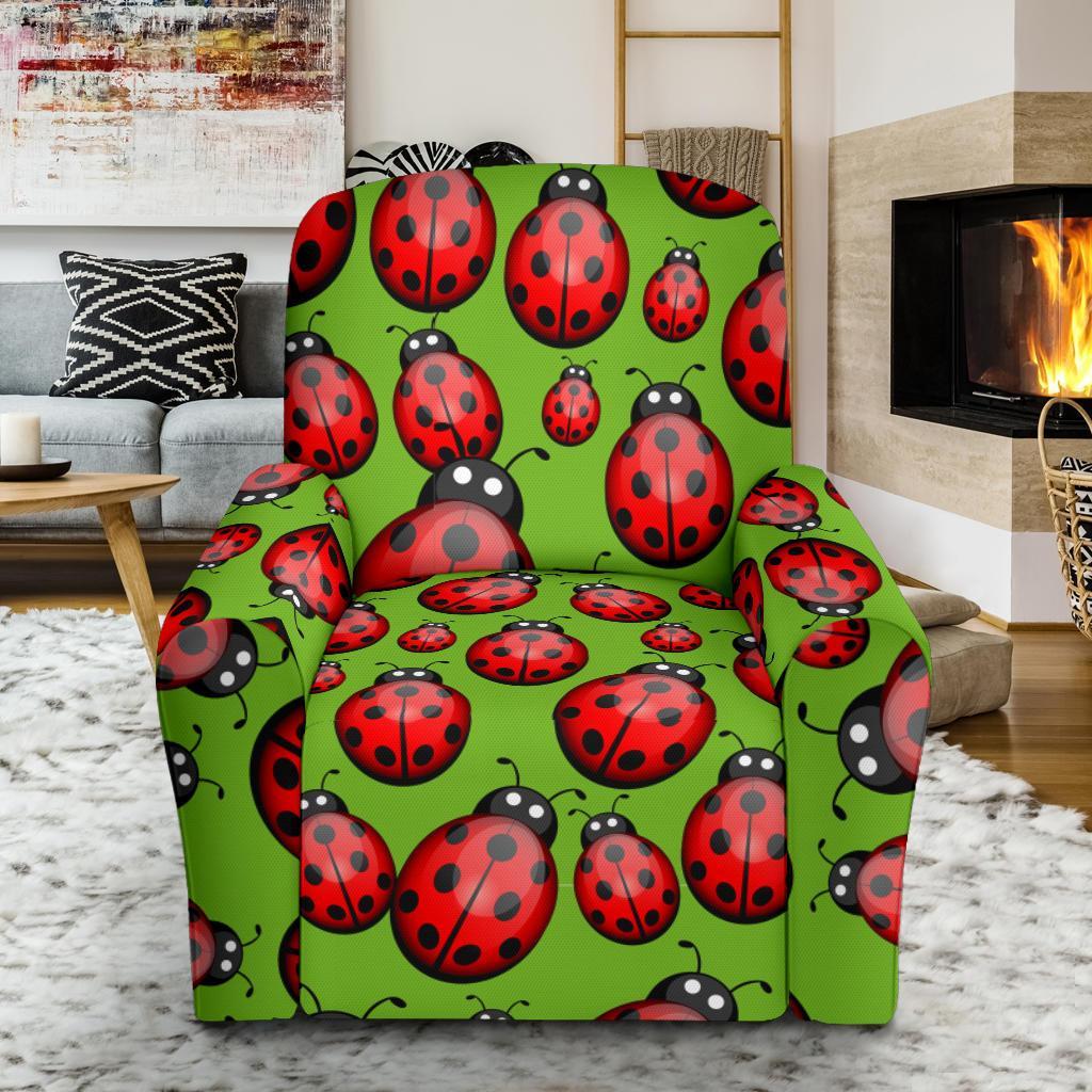 Ladybug Print Pattern Recliner Cover-grizzshop