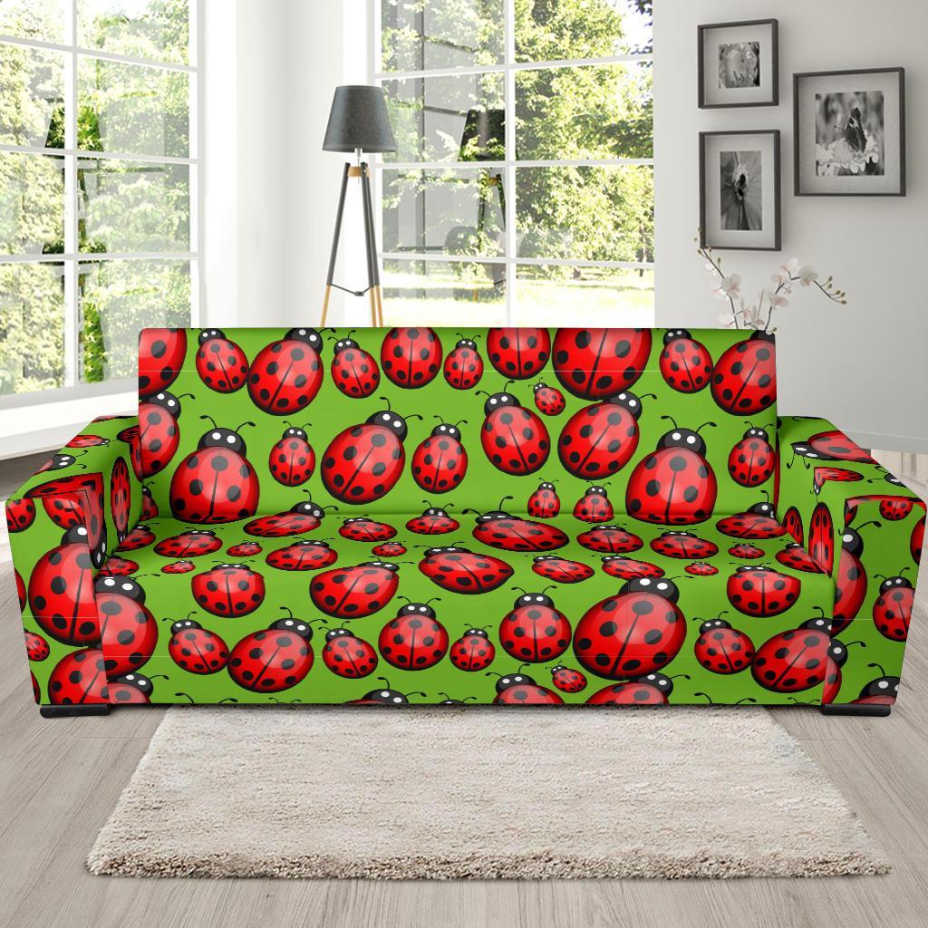 Ladybug Print Pattern Sofa Covers-grizzshop