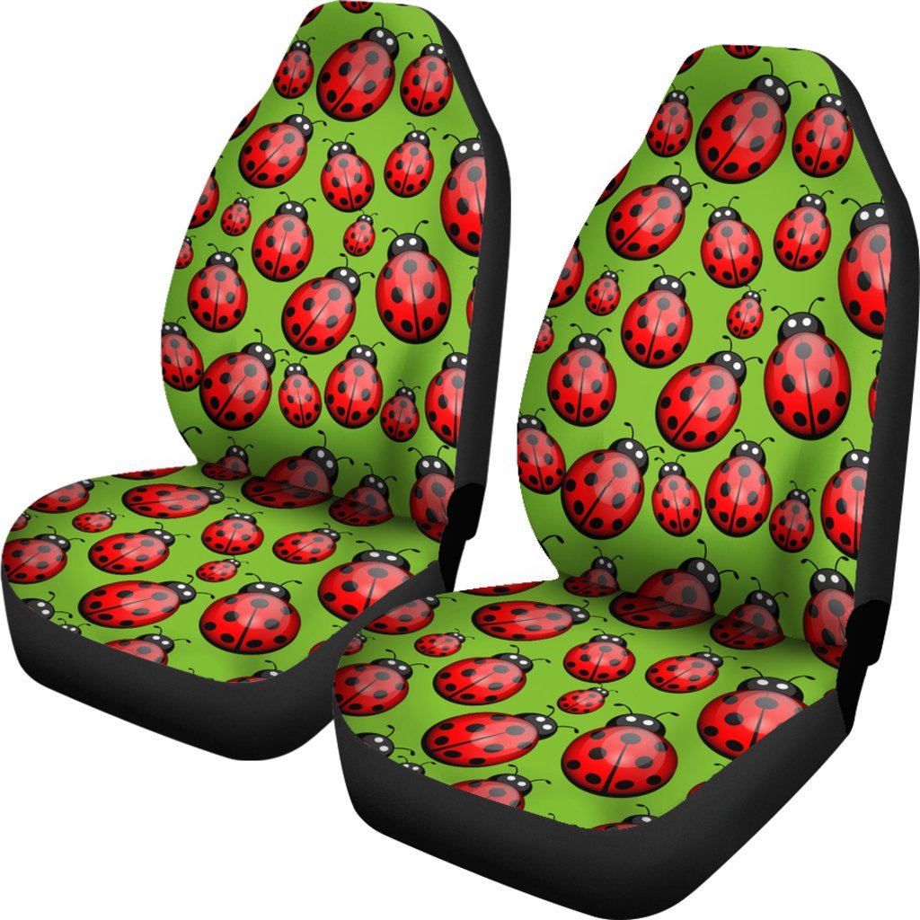 Ladybug Print Pattern Universal Fit Car Seat Cover-grizzshop