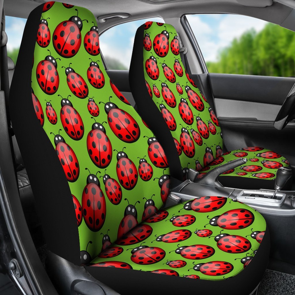 Ladybug Print Pattern Universal Fit Car Seat Cover-grizzshop
