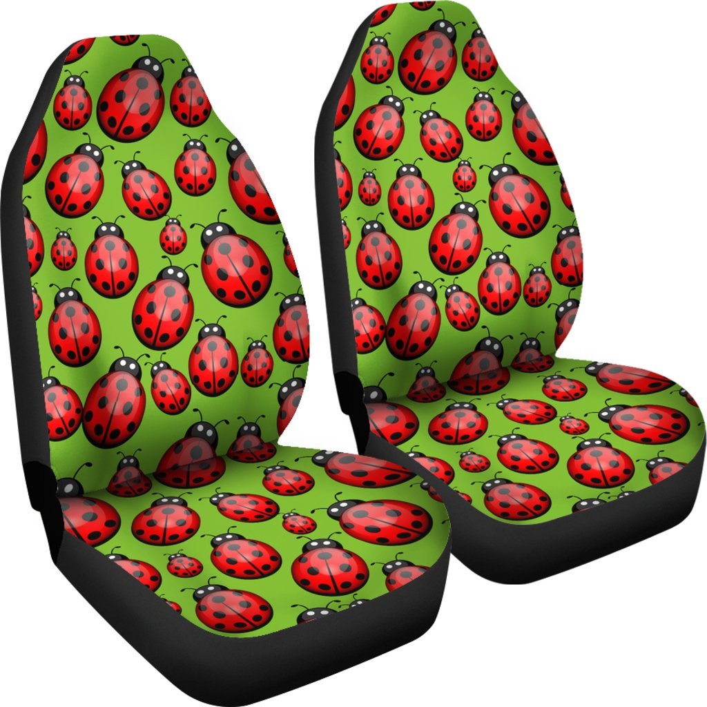Ladybug Print Pattern Universal Fit Car Seat Cover-grizzshop