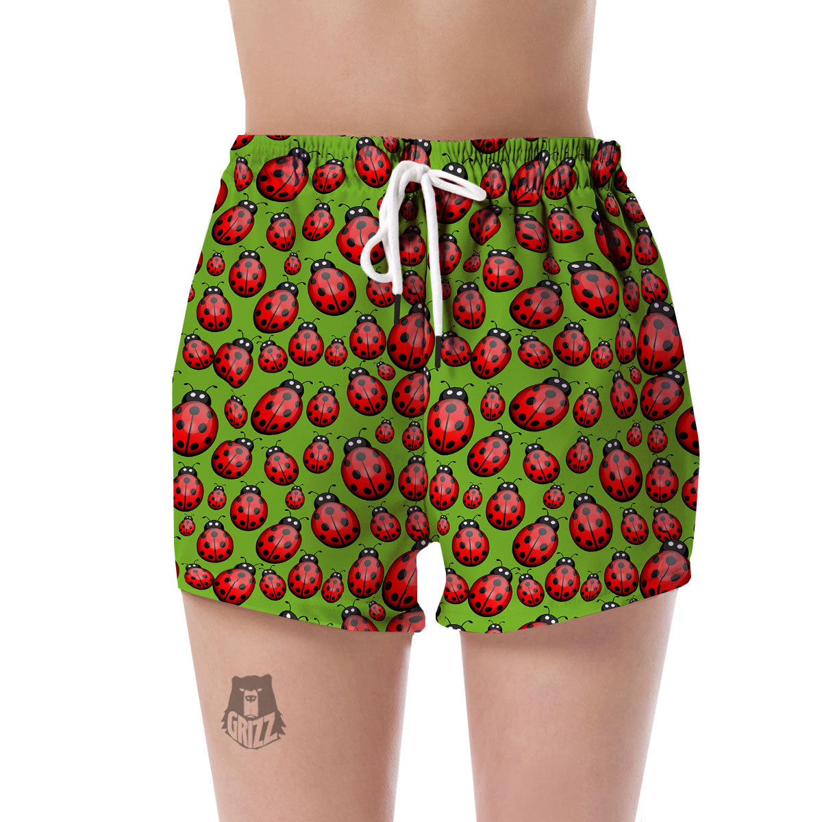 Ladybug Print Pattern Women's Shorts-grizzshop