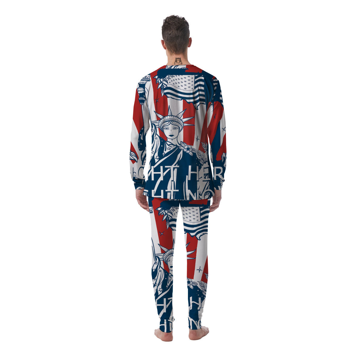 Land Of Liberty American Print Men's Pajamas-grizzshop