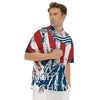 Land Of Liberty American Print Men's Short Sleeve Shirts-grizzshop