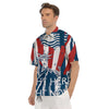 Land Of Liberty American Print Men's Short Sleeve Shirts-grizzshop