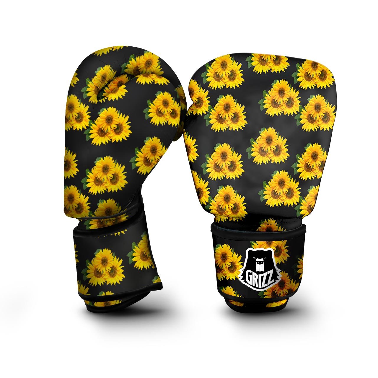 Landscape Sunflower Print Pattern Boxing Gloves-grizzshop