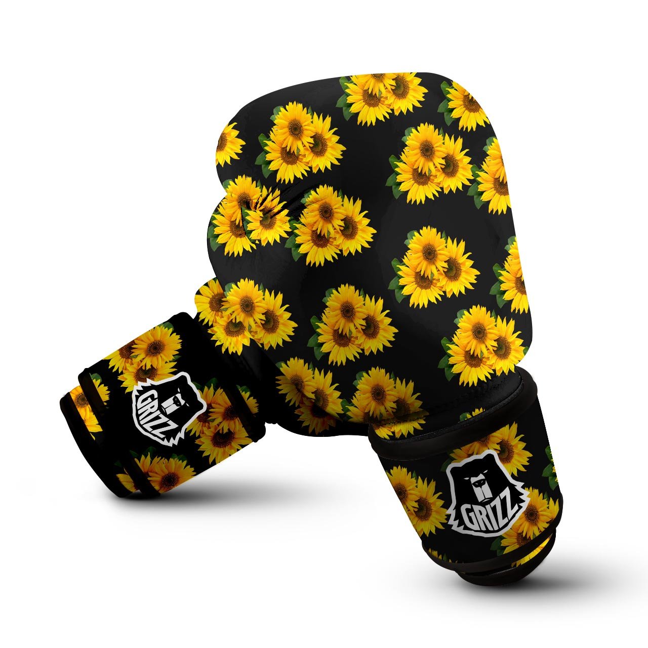 Landscape Sunflower Print Pattern Boxing Gloves-grizzshop