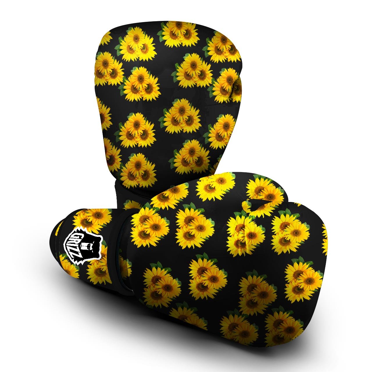 Landscape Sunflower Print Pattern Boxing Gloves-grizzshop