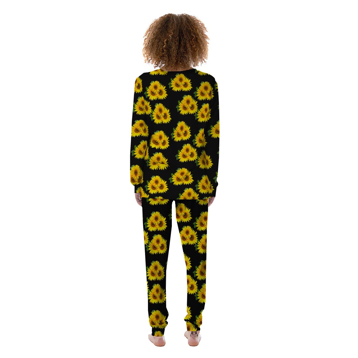 Landscape Sunflower Print Pattern Women's Pajamas-grizzshop