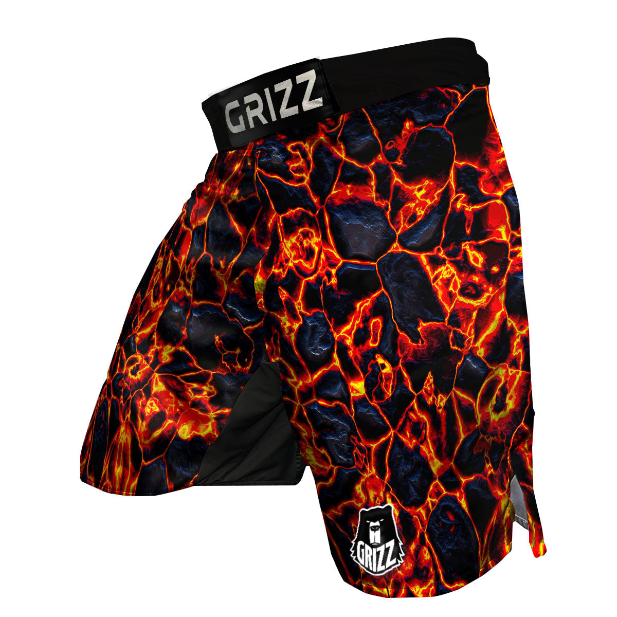 Lava Molten Print MMA Shorts-grizzshop